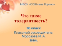 Что такое толерантность