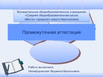 Презентация для педагогического совета Промежуточная аттестация