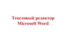 Презентация к уроку-практике Текстовый редактор (5 класс)