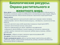 Презентация по географии на тему Биологические ресурсы (8 класс)