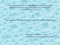 Презентация проекта Удивительная история полосатой тельняшки
