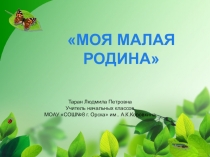 Классный час Моя малая родина