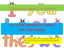 Презентация по английскому языку на тему  Притяжательные местоимения  , (3 класс) Rainbow