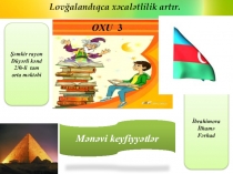 Azərbaycan dili 3 cü sinif. Sican və dəvə təmsili.Mənəvi keyfiyyətlər.