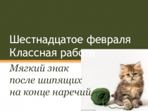 Мягкий знак после шип в наречиях 7 кл