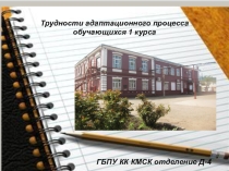 Трудности адаптационного процесса обучающихся 1 курса