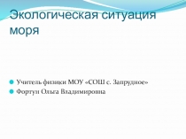 Презентация по географии Экологическая ситуация моря (7 класс)