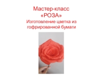 Презентация Мастер-класс Роза из гофрированной бумаги