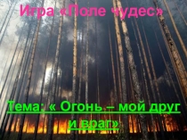 Презентация Огонь мой друг и враг.