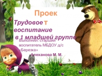 Презентация к проекту Трудовое воспитание в младшей группе