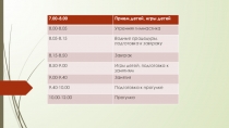 Презентация: Режим дня в детском саду
