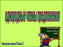 Презентация по русскому языку на тему Однородные и неоднородные члены предложения (8 класс)