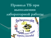 Презентация к интегрированному уроку по химии в 8 классе Правила техники безопасности при выполнении лабораторной работы