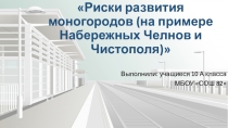 Риски развития моногородов