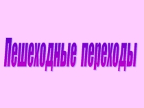 Презентация к классному часу Пешеходный переход