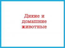 Дикие и домашние животные.