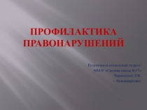 Презентация для учителей 5-11 классов Профилактика правонарушений.