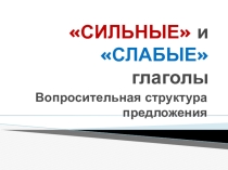 Обобщение грамматического материала по теме Структура вопросительных предложений