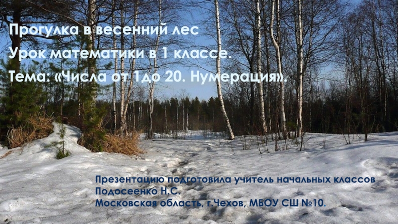 Презентация по математике на тему Числа от 1 до 20. Нумерация