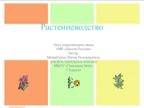 Презентация по окружающему миру на тему Растениеводство (3 класс)
