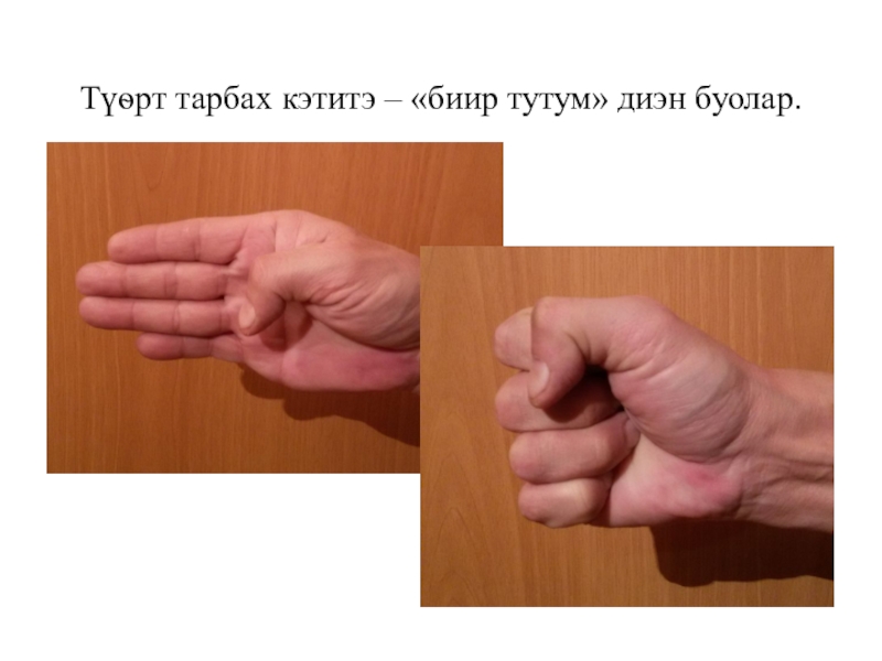 Презентация по математике Сахалыы сабарай кээмэйдэр (3 класс) Түѳрт тарбах кэтитэ – «биир тутум» диэн буолар. Түѳрт тарбах кэтитэ – «биир тутум» диэн буолар.