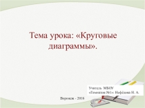 Презентация по математике на тему Круговые диаграммы (6 класс)