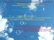 ПРОЕКТНО-ИССЛЕДОВАТЕЛЬСКАЯ РАБОТА ПО НАПРАВЛЕНИЮ ЭКОЛОГИЧЕСКИЕ ПРОБЛЕМЫ АТМОСФЕРЫ