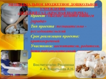 Презентация познавательно-исследовательского проекта Белое золото нашего городаподготовительная группа ДОУ.