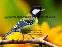 Презентация по изобразительному искусству Удивительная птичка эта синяя синичка