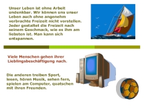 Презентация по теме Die Freizeit