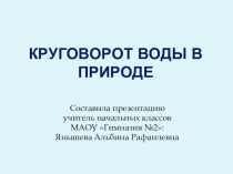 Презентация по окружающему миру Круговорот воды в природе (2 класс)