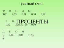 Презентация к уроку математики Нахождение числа по 25%, 50%
