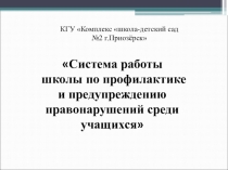 О работе по профилактике правонарушений в КГУ КШДС №2