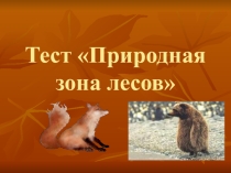 Тест-презентация по окружающему миру Природная зона лесов