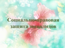 Презентация - Социально-правовая защита инвалидов