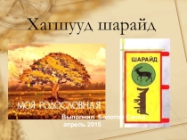 Презентация Эколого-краеведческий проект История моей семьи Хагшууд шарайд