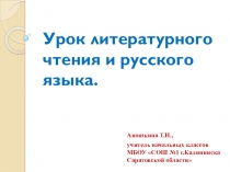 Презентация по литературному чтению и русскому языку