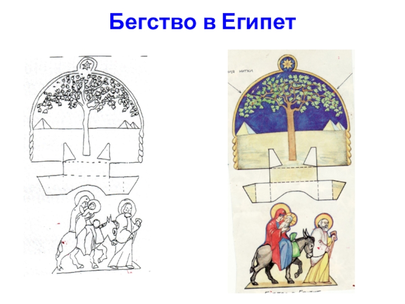 Объёмные украшения для Рождественской ёлки Бегство в Египет Бегство в Египет