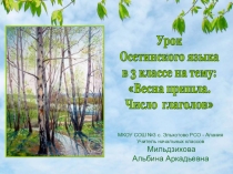Презентация к уроку осетинского языка в 3 классе на тему:Единственное и множественное число глаголов