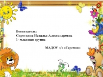 Презентация Развитие речи младшего дошкольного возраста.