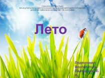 Презентация для детей Лето