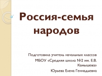 Презентация по внеурочной деятельности Россия-семья народов