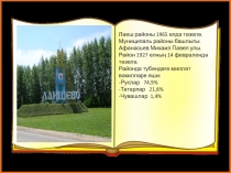 Лаеш районына багышланган презентация.