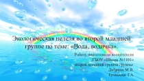 Презентация экологической недели во второй младшей группе по теме: Вода, водичка