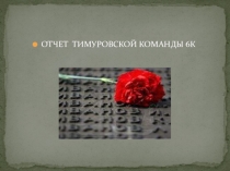 Презентация о работе тимуровской команды