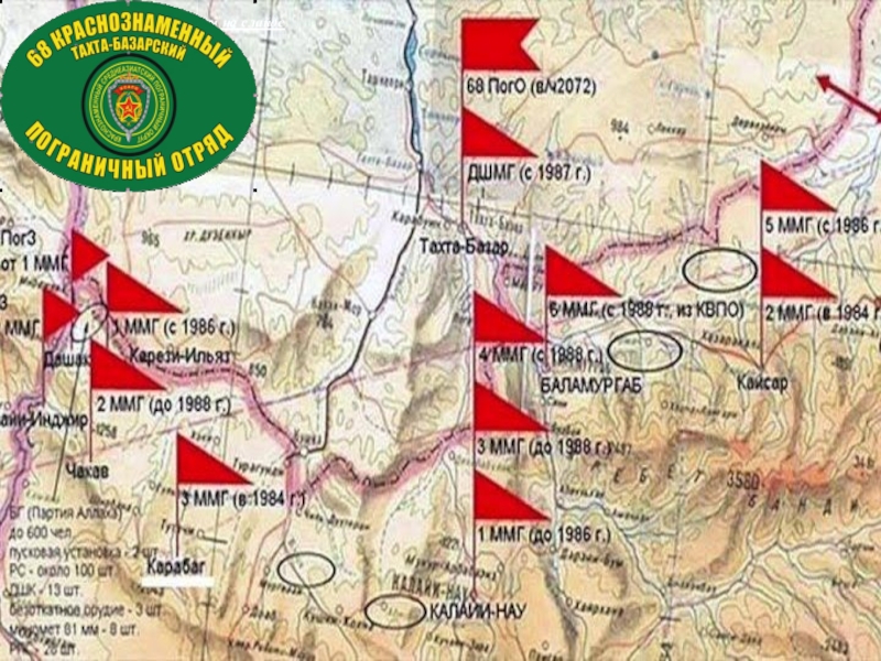 Боевая подготовка пограничных войск в Афганистане Слайд № 14 Показываем на слайде Слайд № 14 Показываем на слайде