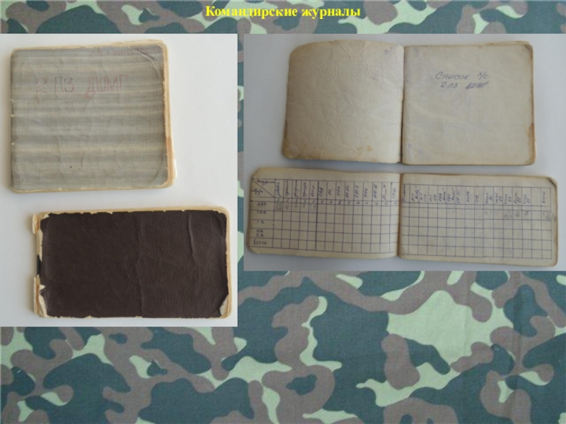 Боевая подготовка пограничных войск в Афганистане Командирские журналы Командирские журналы