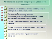 Презентация к докладу Мониторинг, как один из критериев успешности учащихся