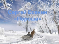 Презентация к стихотворению С.А.Есенина Пороша