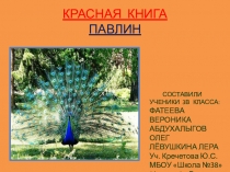 Презентация по окружающему миру Красная книга.Павлин